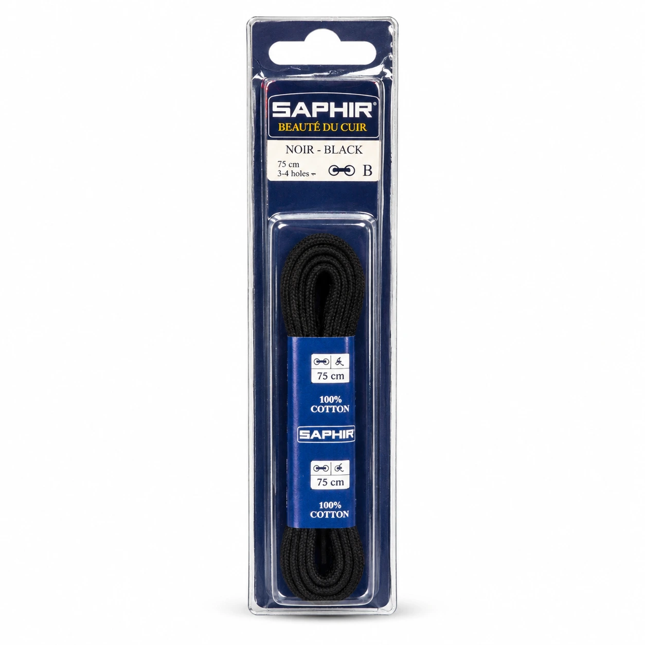 Lacets noirs Saphir